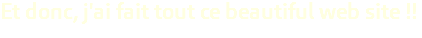 Et donc, j'ai fait tout ce beautiful web site !! 